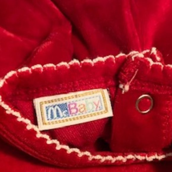 McBaby Red Onesie Romper Size 3-6 MTHS Vintage - Picture 3 of 10